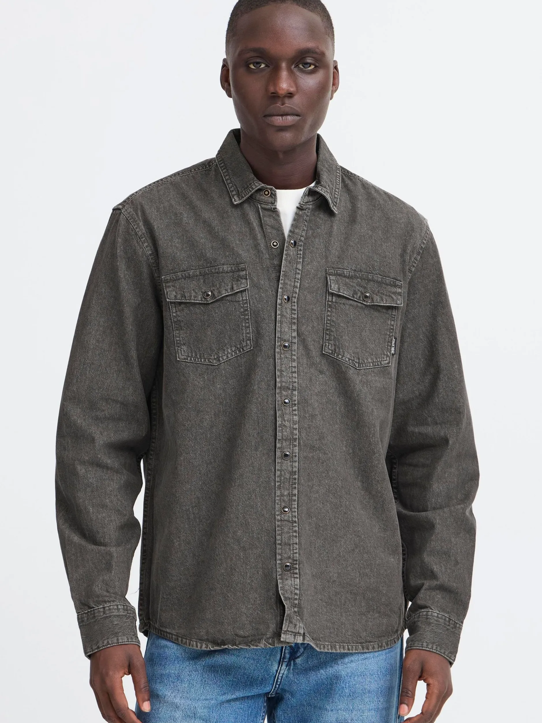 BLEND Herren Jeanshemd - BHDargo in grau