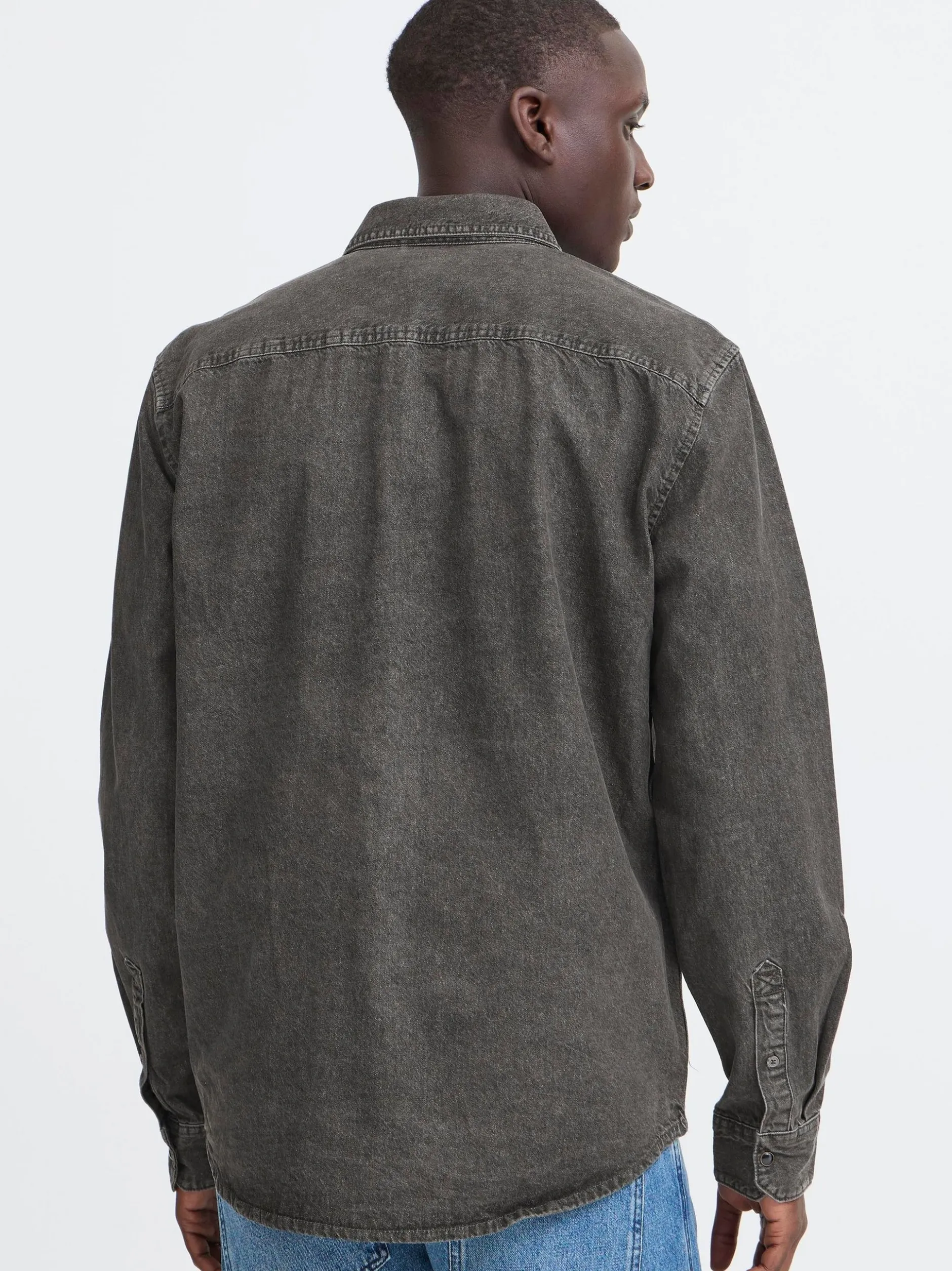 BLEND Herren Jeanshemd - BHDargo in grau