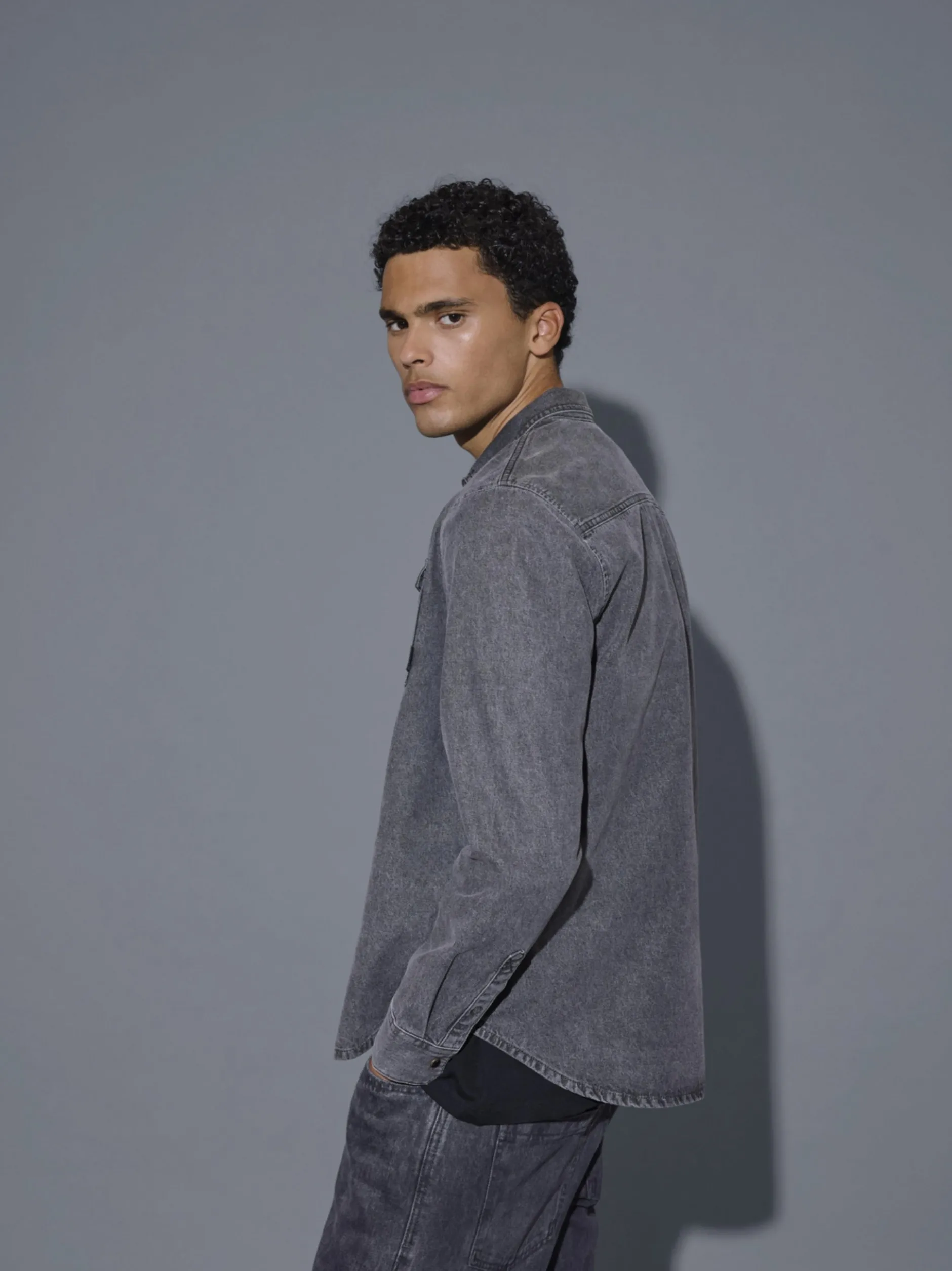 BLEND Herren Jeanshemd - BHDargo in grau
