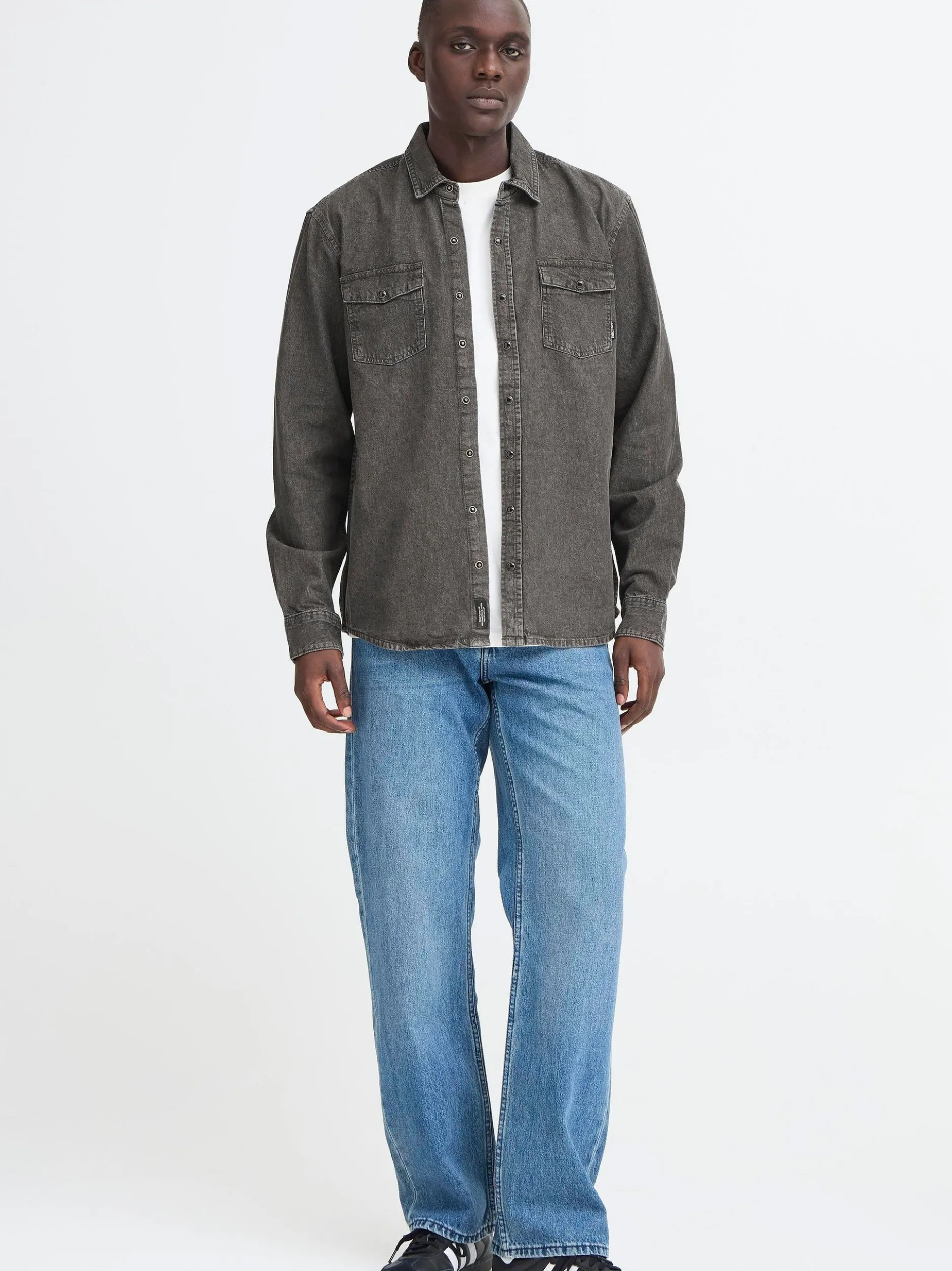 BLEND Herren Jeanshemd - BHDargo in grau