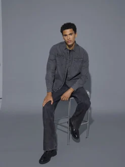 BLEND Herren Jeanshemd - BHDargo in grau