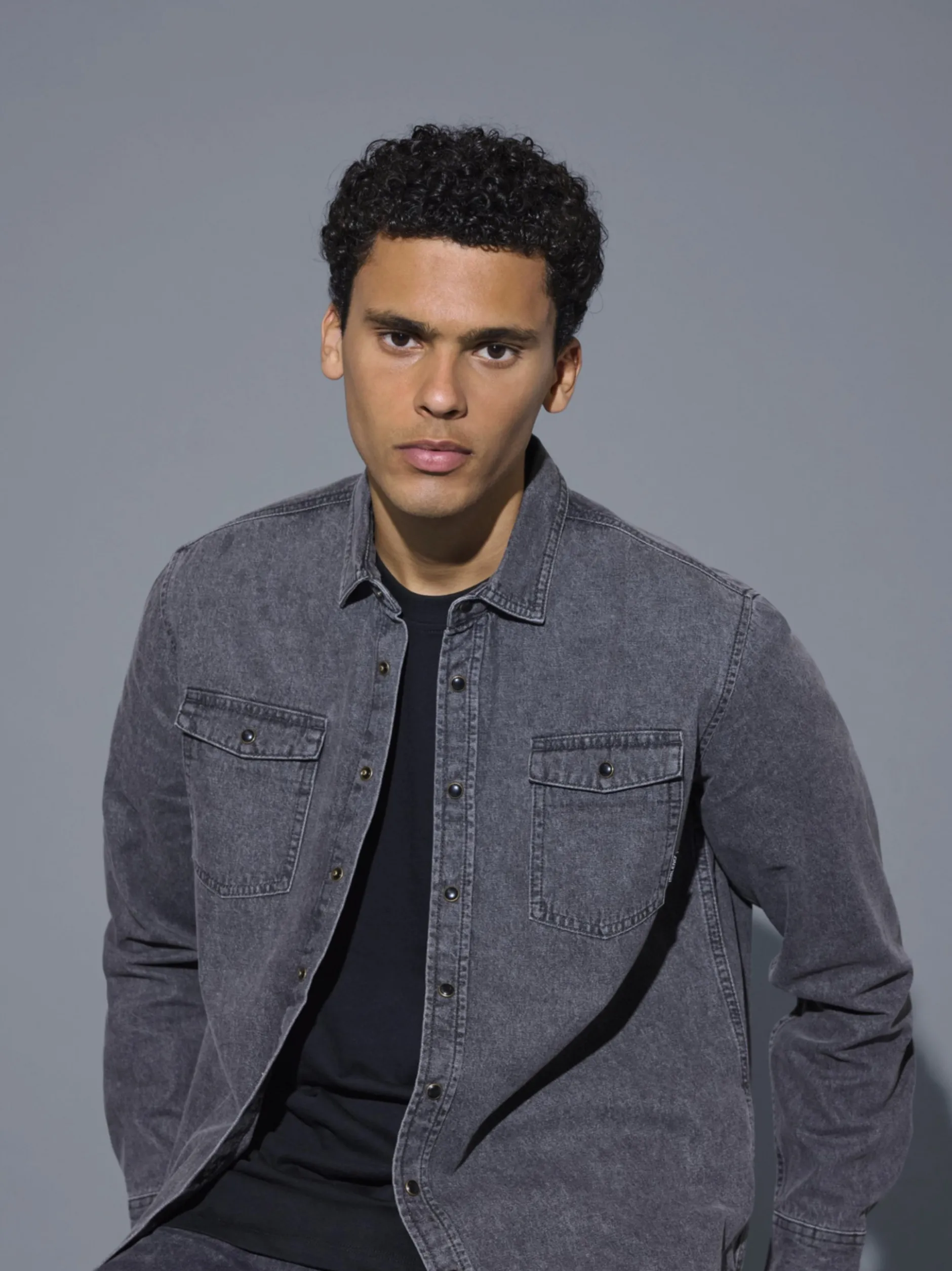 BLEND Herren Jeanshemd - BHDargo in grau