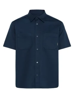 BLEND Herren Kurzarmhemd - BHAdrian in blau