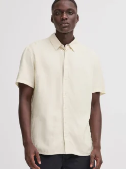 BLEND Herren Kurzarmhemd - BHBobby in beige