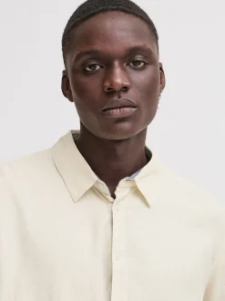 BLEND Herren Kurzarmhemd - BHBobby in beige