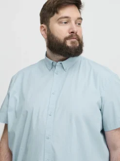 BLEND Herren Kurzarmhemd - BHBShirt in hellblau