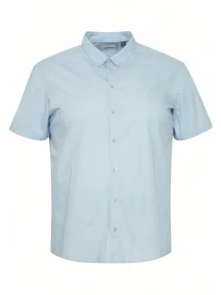 BLEND Herren Kurzarmhemd - BHBShirt in hellblau