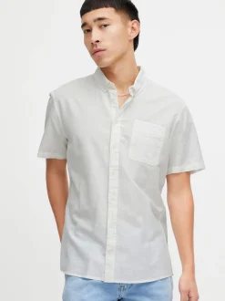 BLEND Herren Kurzarmhemd - BHShirt in weiß