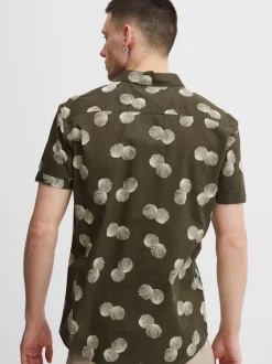 BLEND Herren Kurzarmhemd - BHShirt in grün