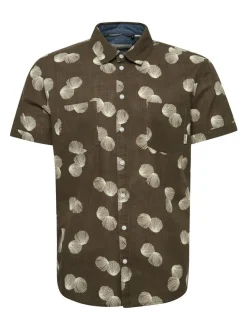 BLEND Herren Kurzarmhemd - BHShirt in grün
