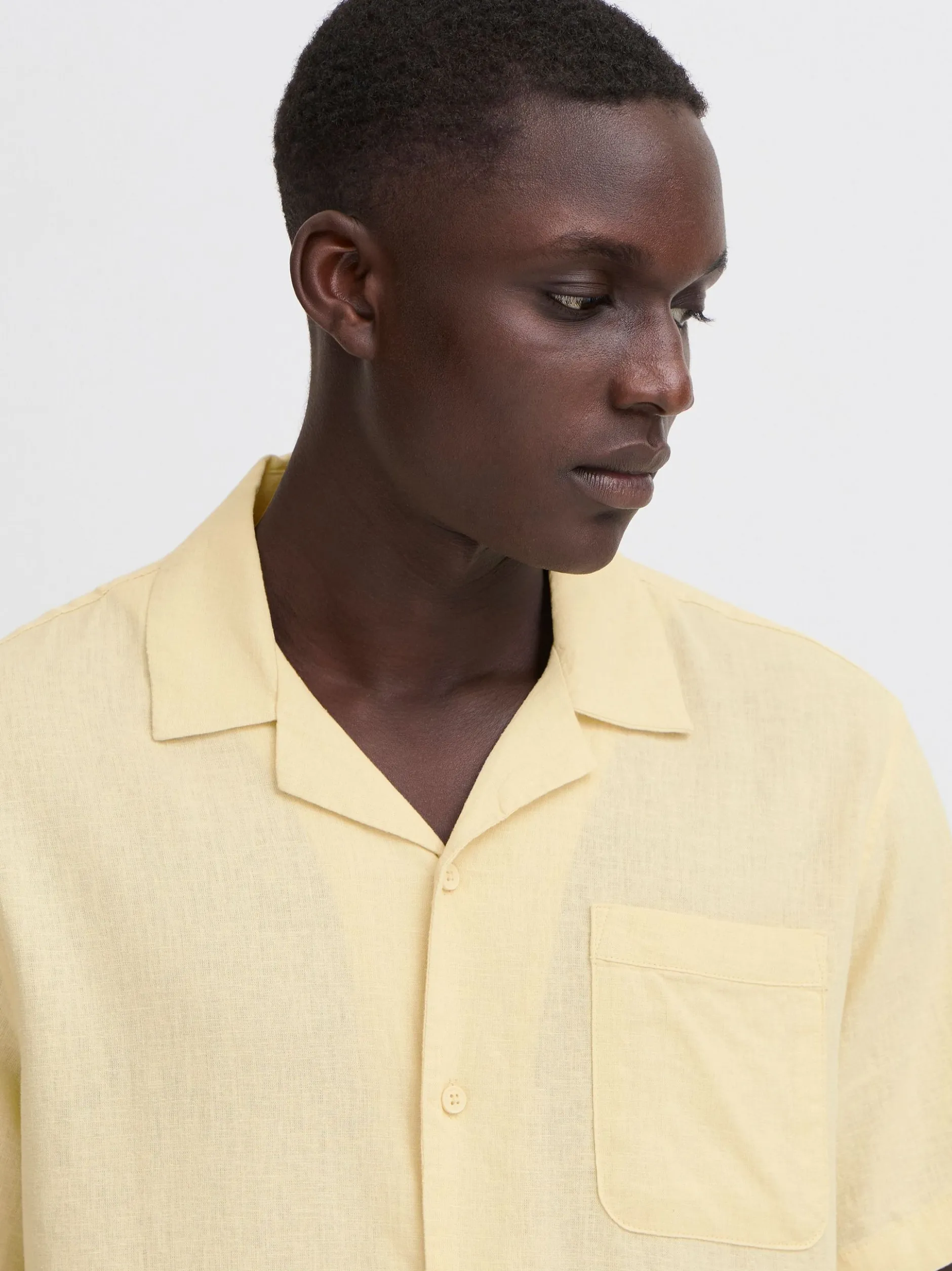 BLEND Herren Kurzarmhemd - BHVictor in beige