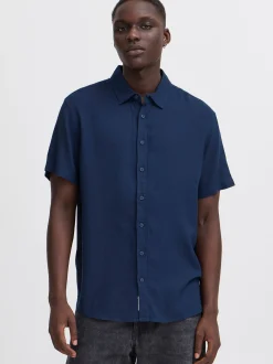 BLEND Herren Kurzarmhemd - BHVIC in blau