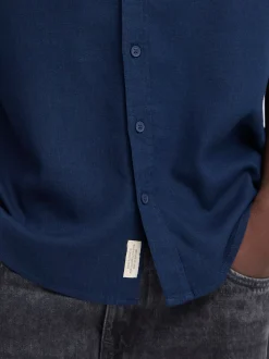 BLEND Herren Kurzarmhemd - BHVIC in blau