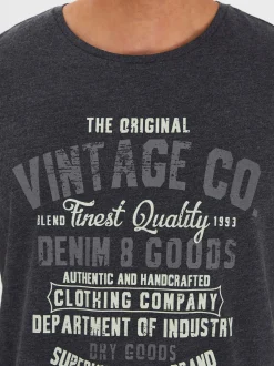 BLEND Herren Kurzarmshirt - BHVadim in anthrazit