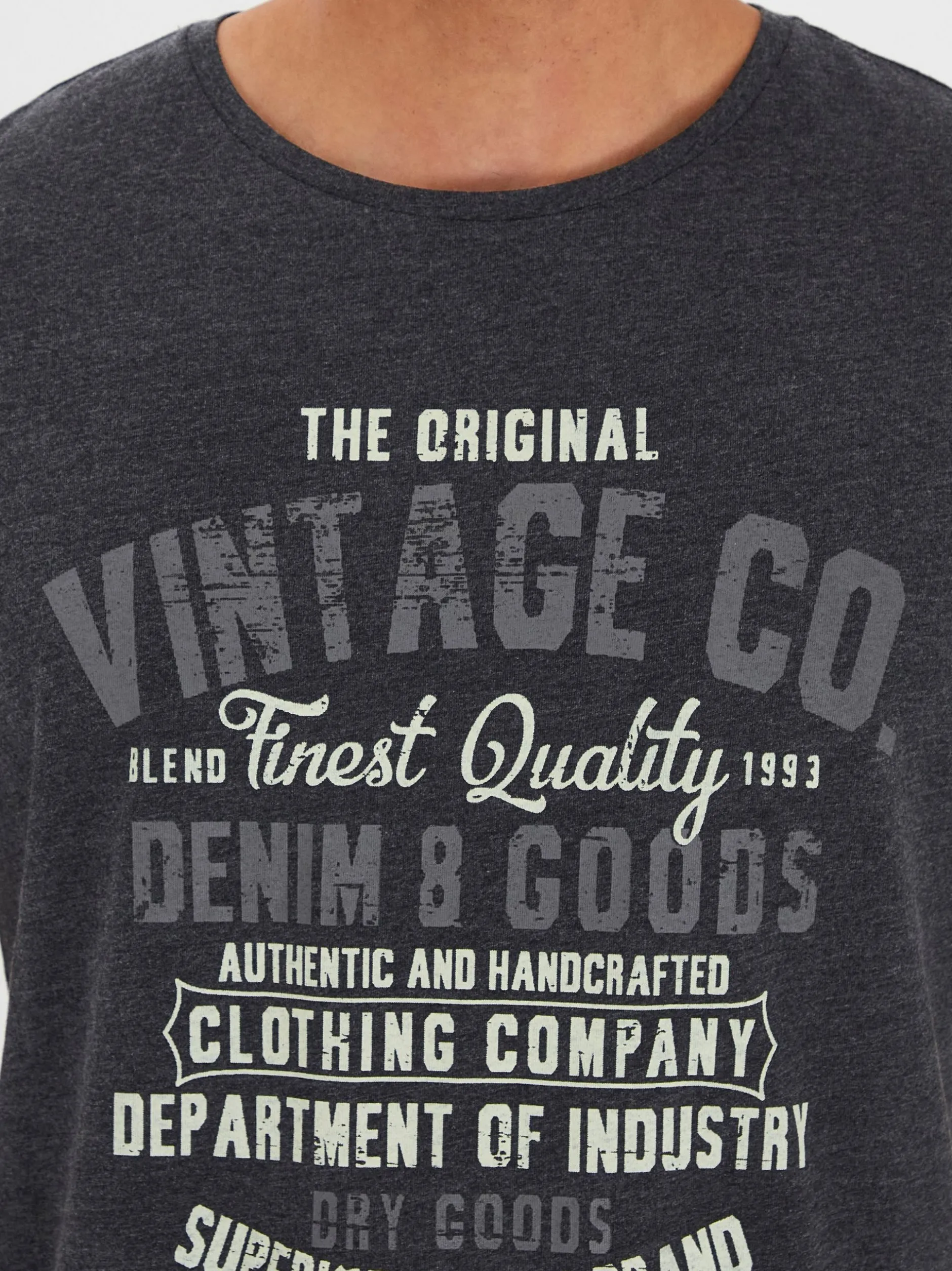 BLEND Herren Kurzarmshirt - BHVadim in anthrazit
