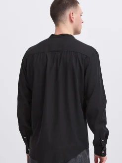 BLEND Herren Langarmhemd - BHBobby in schwarz