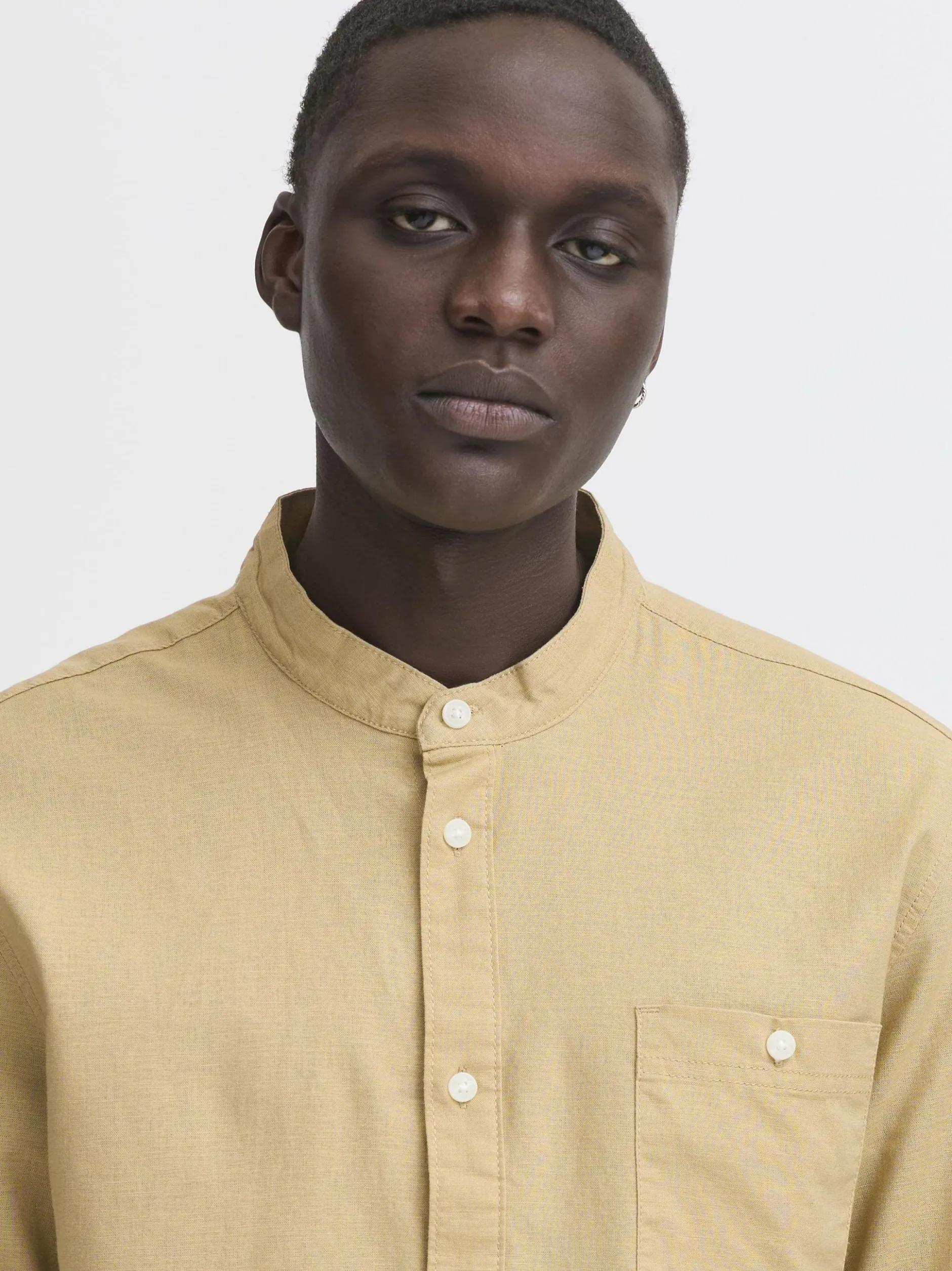 BLEND Herren Langarmhemd - BHBay in beige