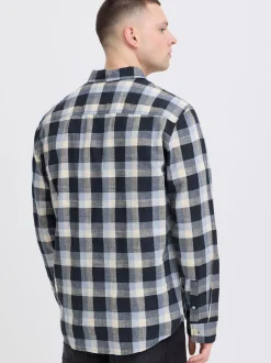 BLEND Herren Langarmhemd - BHDaris in blau