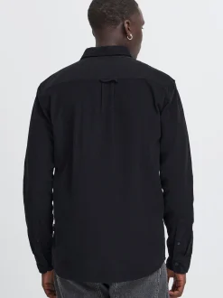 BLEND Herren Langarmhemd - BHDemir in schwarz