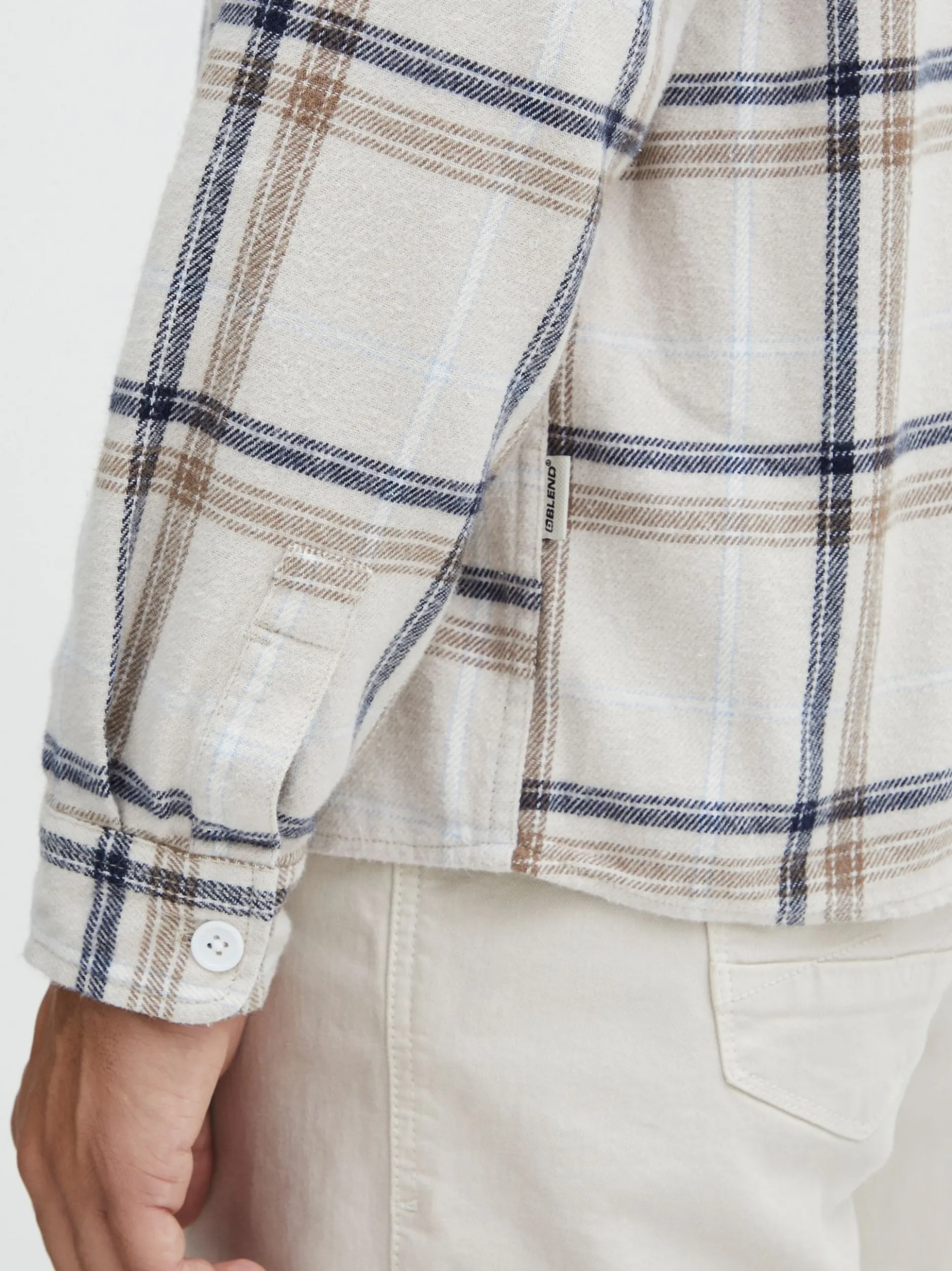 BLEND Herren Langarmhemd - BHShirt in beige