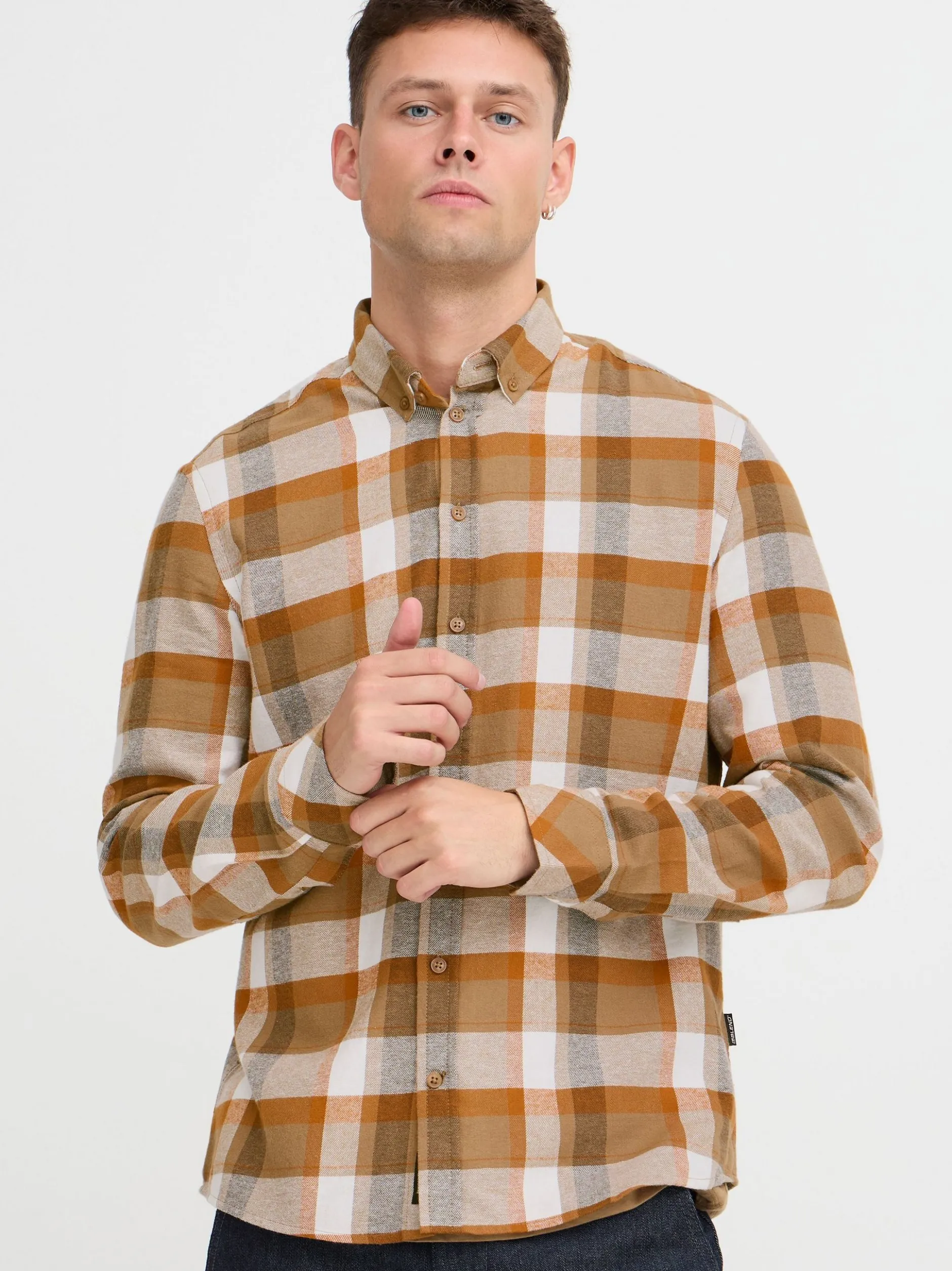 BLEND Herren Langarmhemd - BHShirt in braun