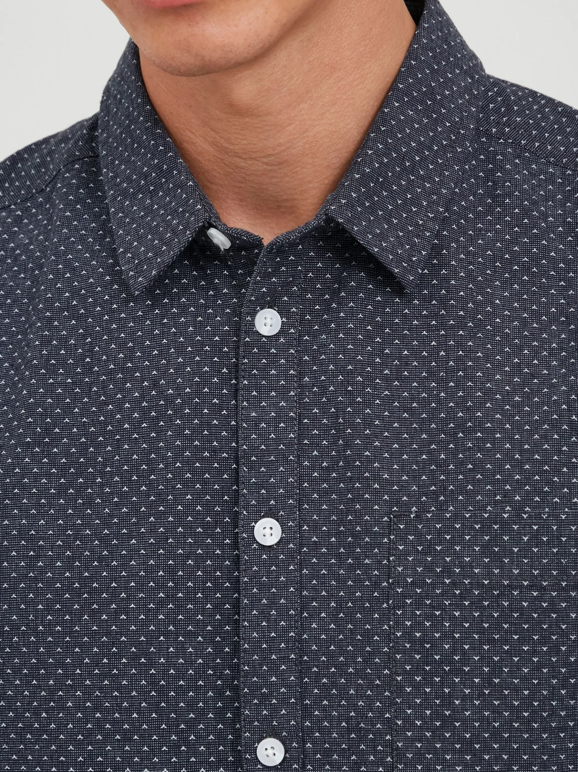 BLEND Herren Langarmhemd - BHShirt in blau