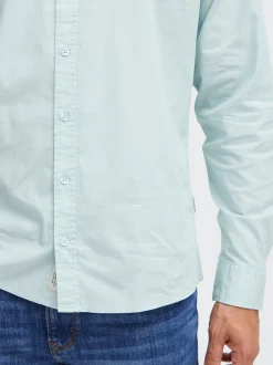 BLEND Herren Langarmhemd in blau