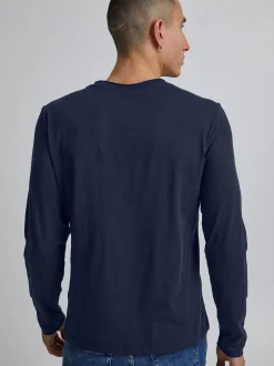 BLEND Herren Langarmshirt - BHBhnicolai in marine