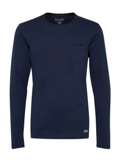 BLEND Herren Langarmshirt - BHBhnicolai in marine