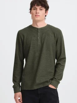 BLEND Herren Langarmshirt - BHBhnoble in oliv