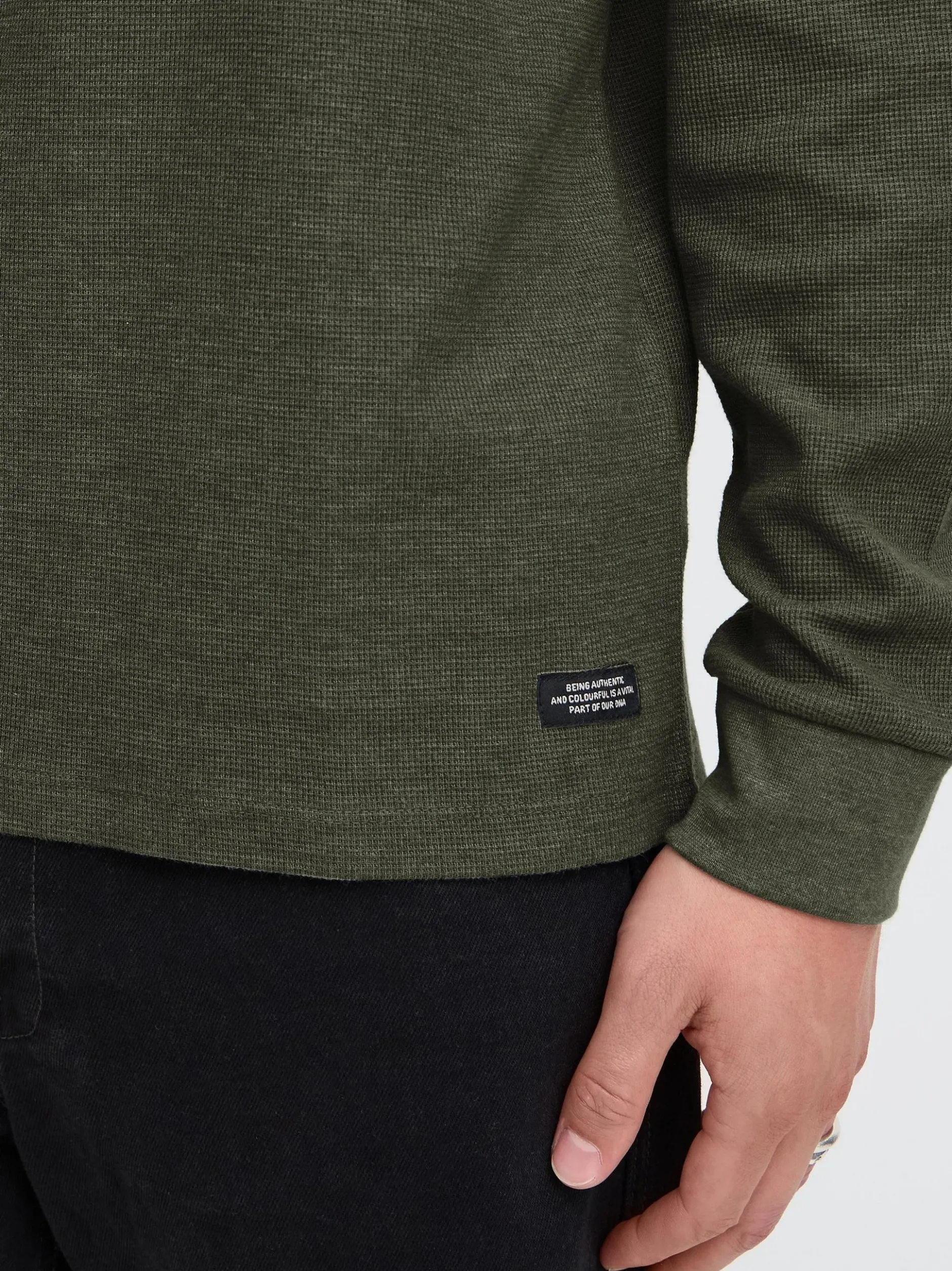 BLEND Herren Langarmshirt - BHBhnoble in oliv