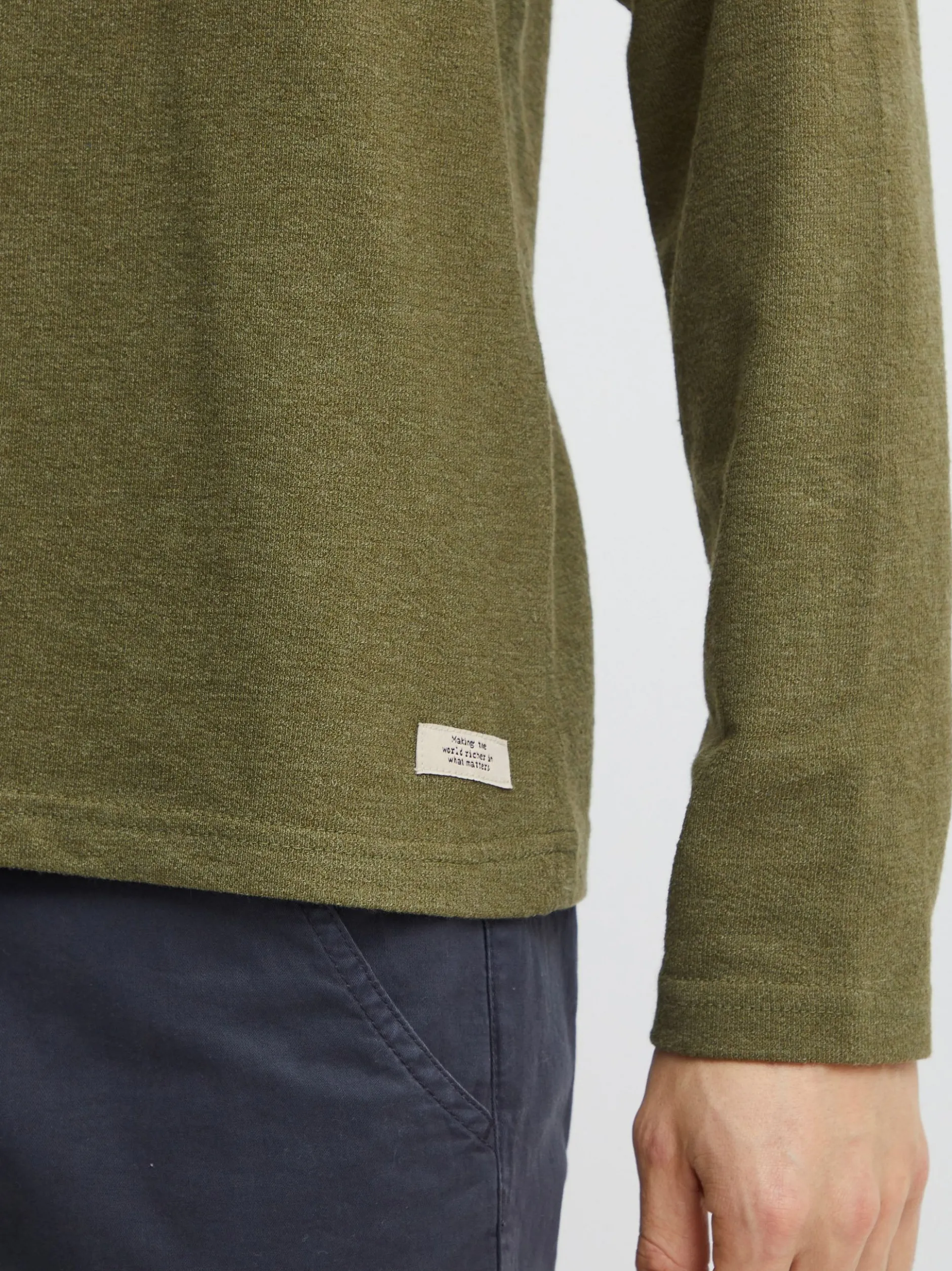 BLEND Herren Langarmshirt - BHTee in grün