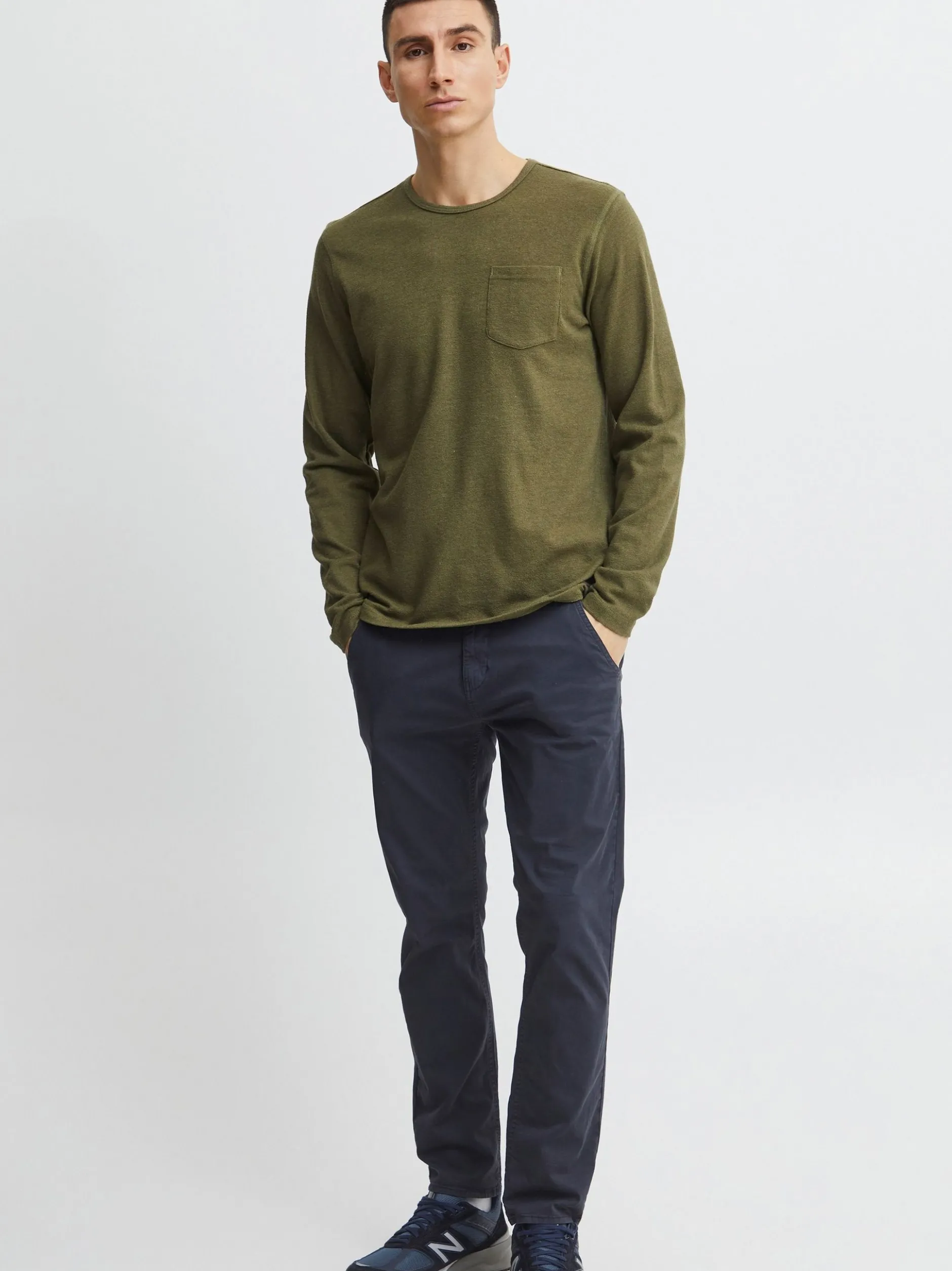BLEND Herren Langarmshirt - BHTee in grün