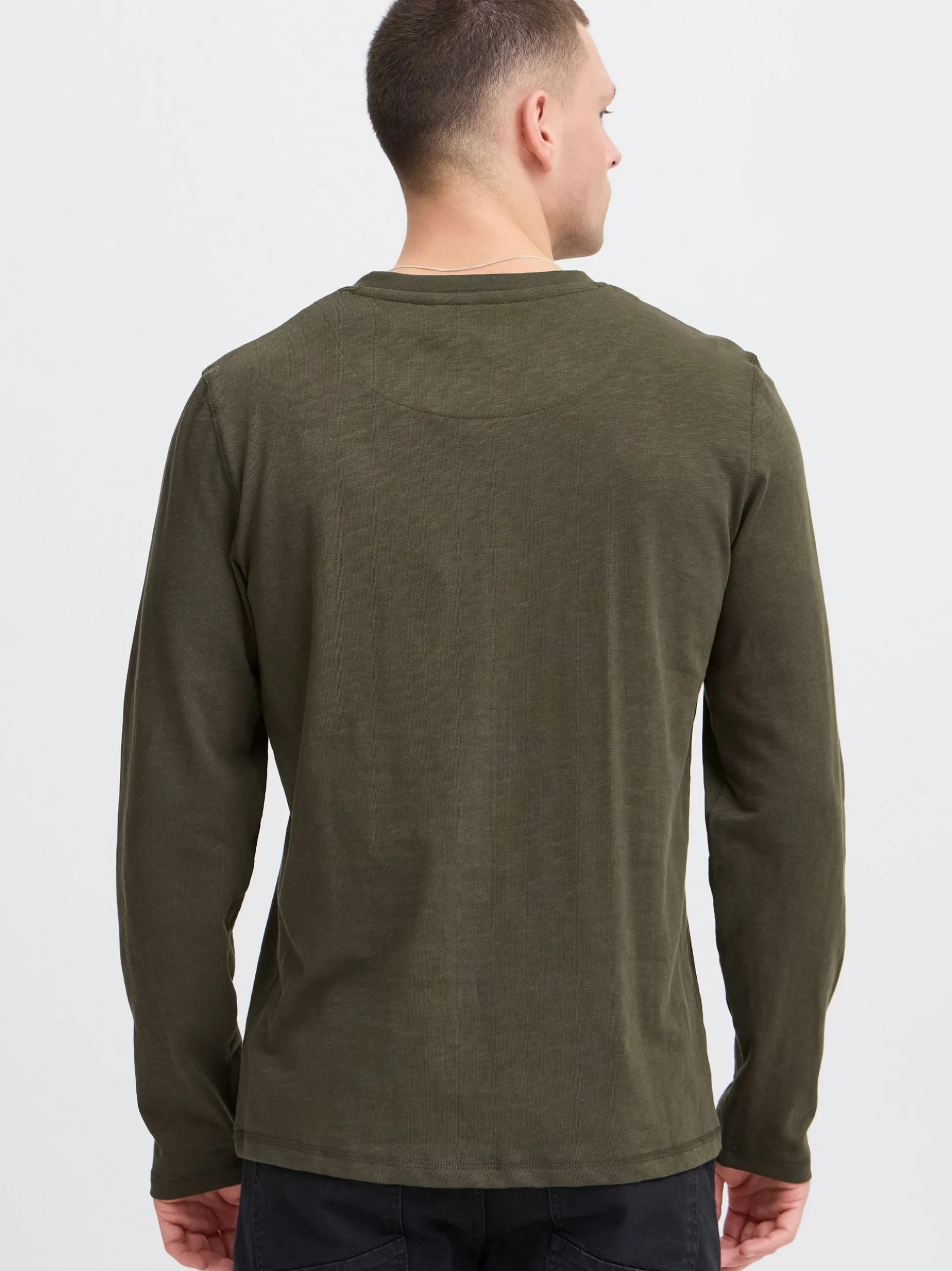 BLEND Herren Langarmshirt in grün