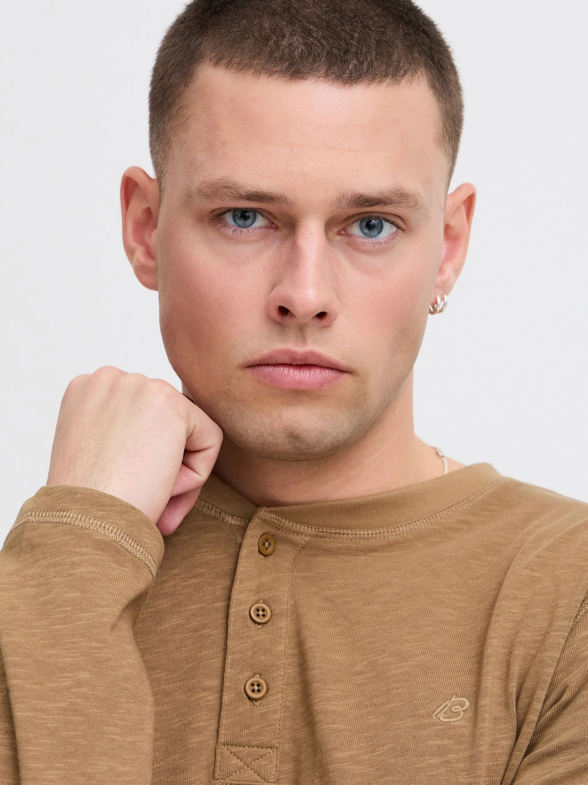 BLEND Herren Langarmshirt in braun