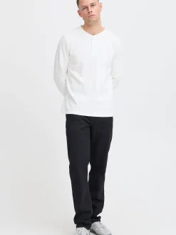 BLEND Herren Langarmshirt in weiß