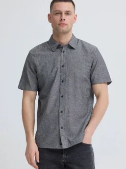 BLEND Herren Leinenhemd - BHAban in schwarz