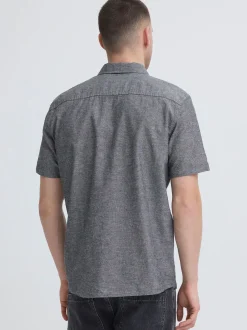 BLEND Herren Leinenhemd - BHAban in schwarz