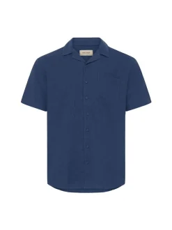 BLEND Herren Leinenhemd - BHLinas in blau