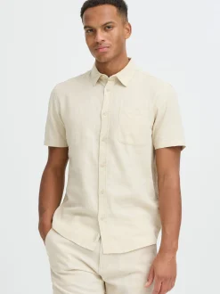 BLEND Herren Leinenhemd - BHLins in beige