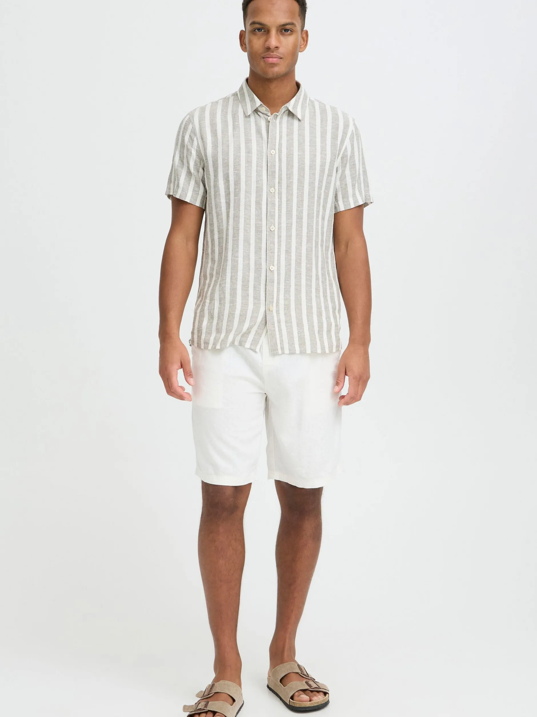 BLEND Herren Leinenhose - BHLika in weiß