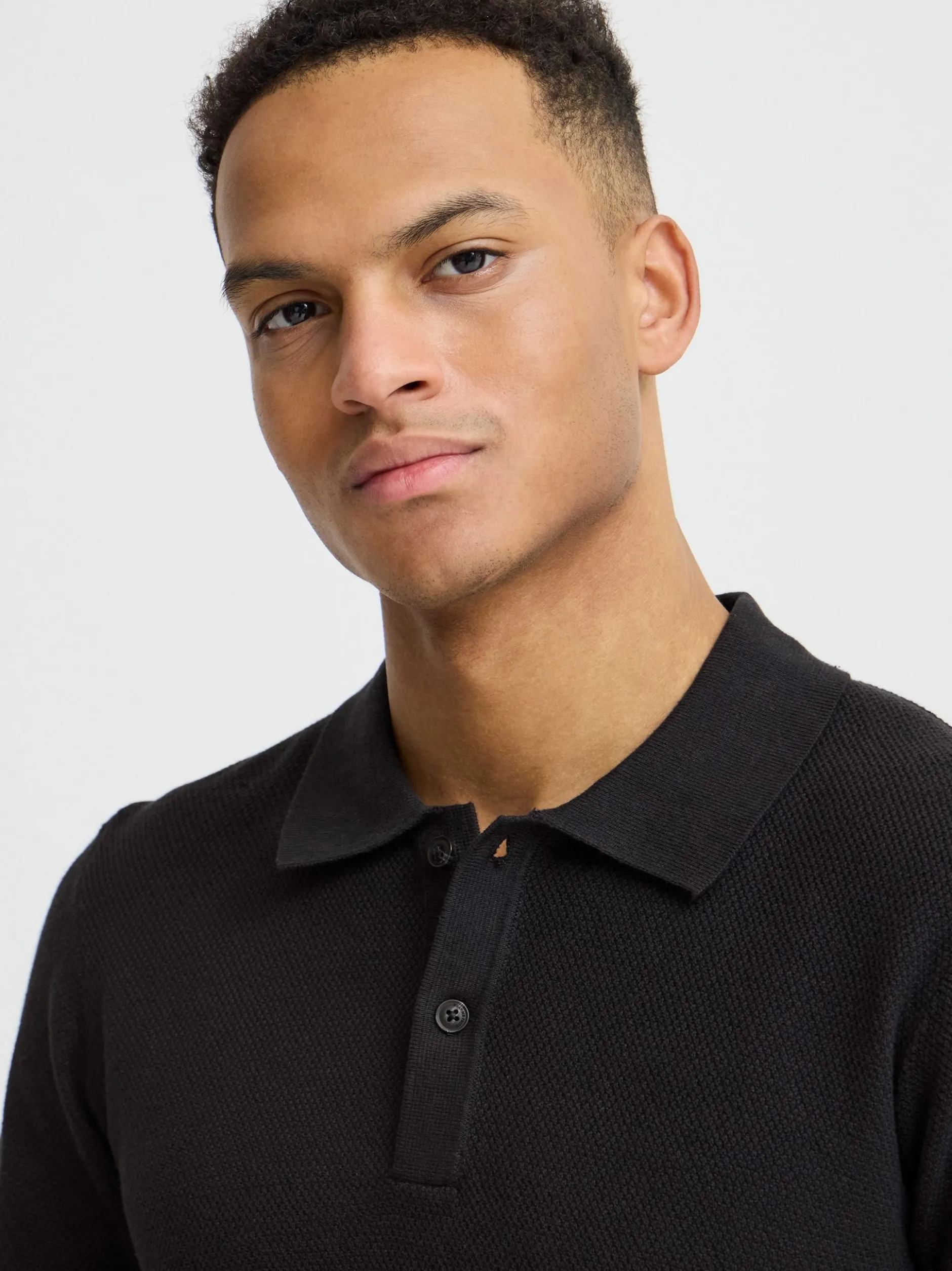 BLEND Herren Poloshirt - BHAlk in schwarz