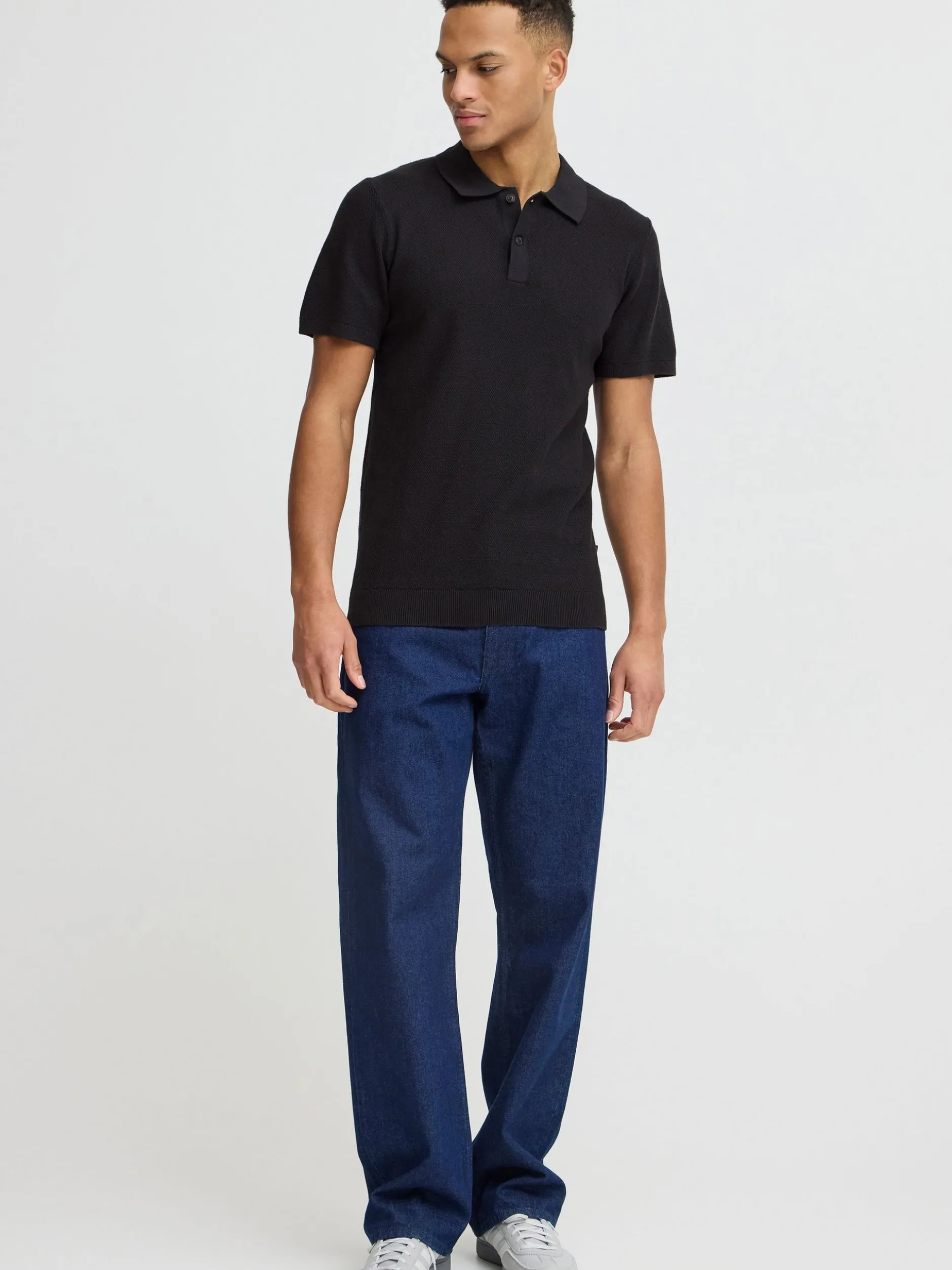 BLEND Herren Poloshirt - BHAlk in schwarz