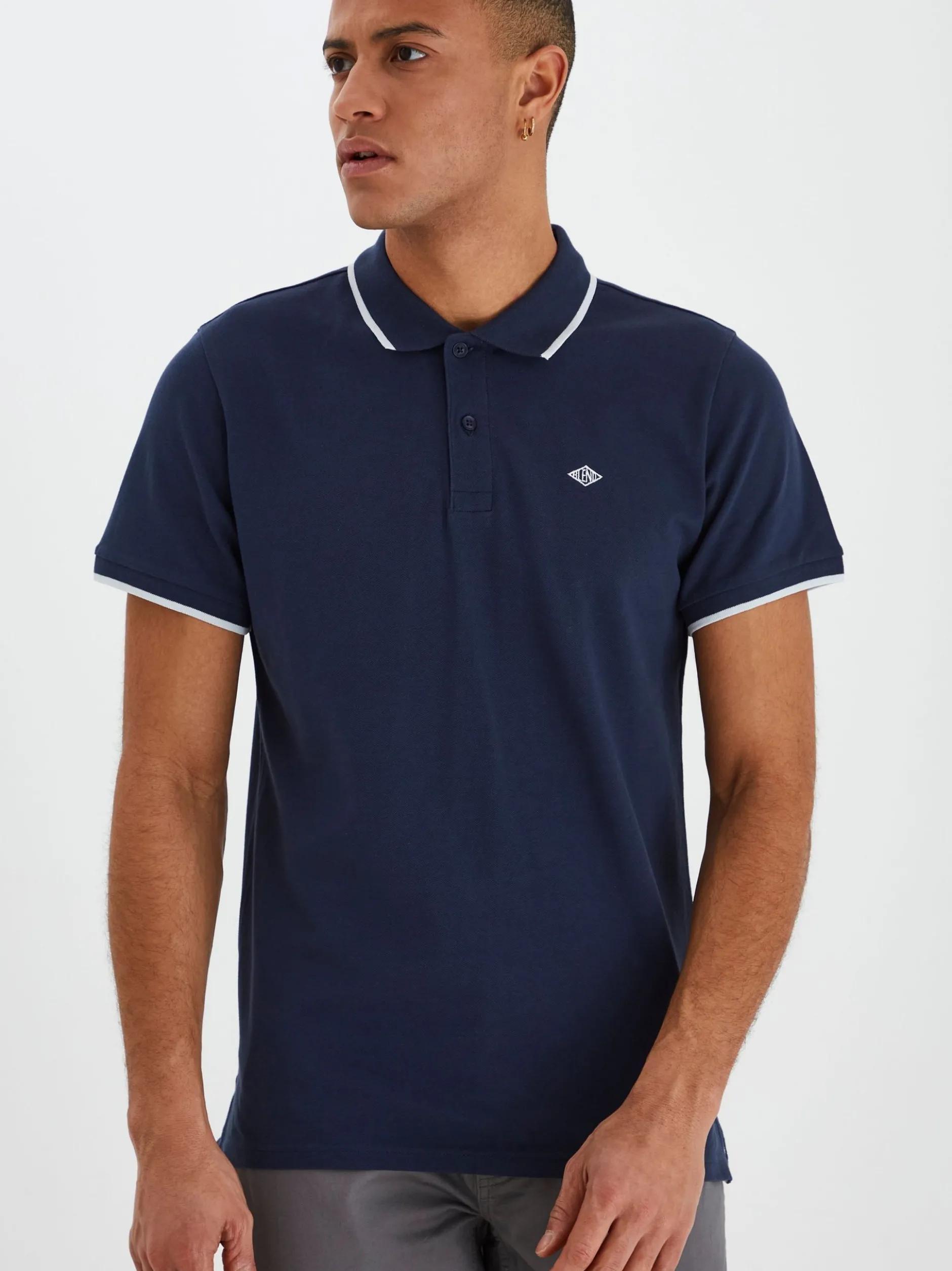BLEND Herren Poloshirt - BHAlsek in blau