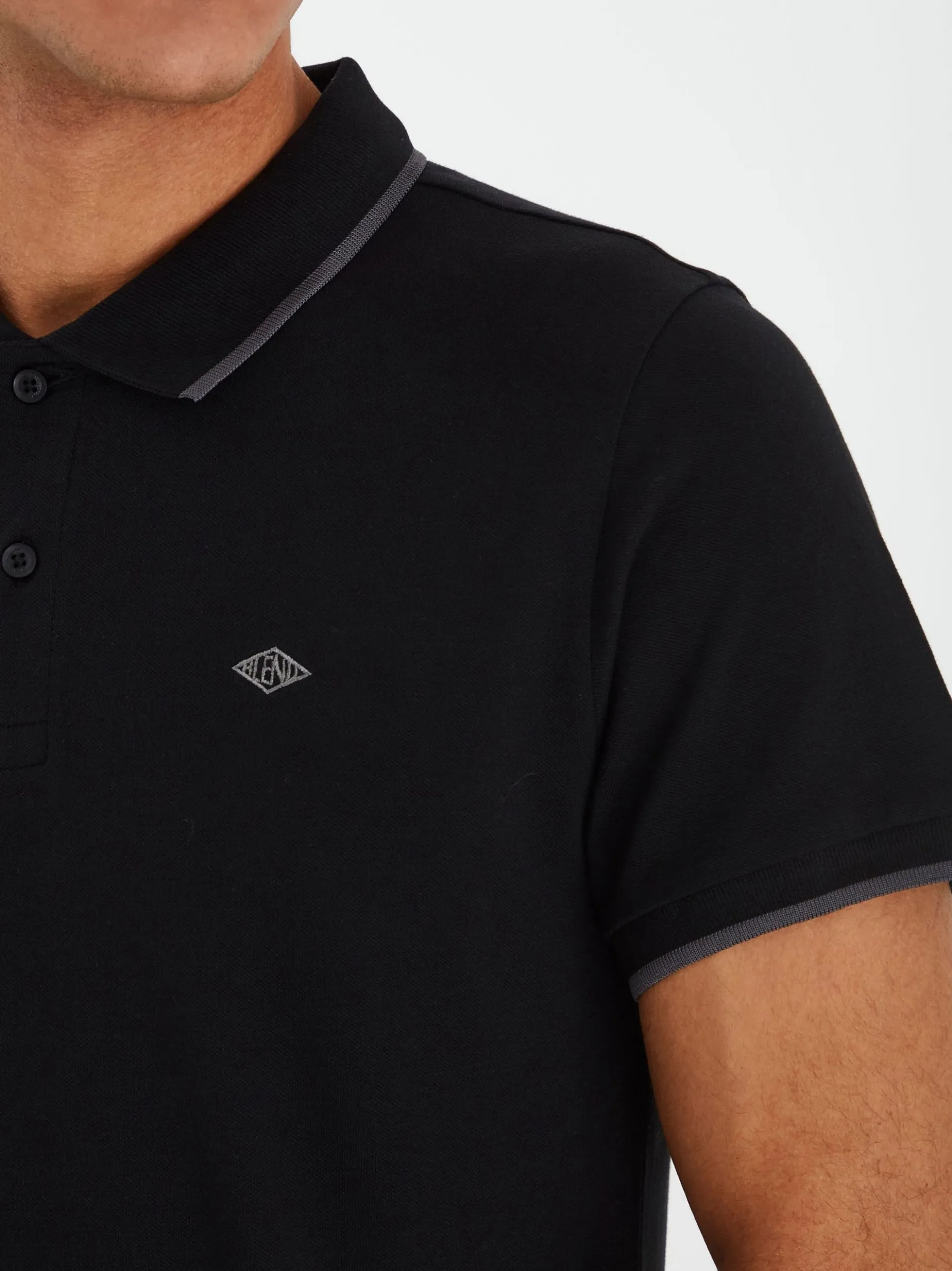 BLEND Herren Poloshirt - BHAlsek in schwarz