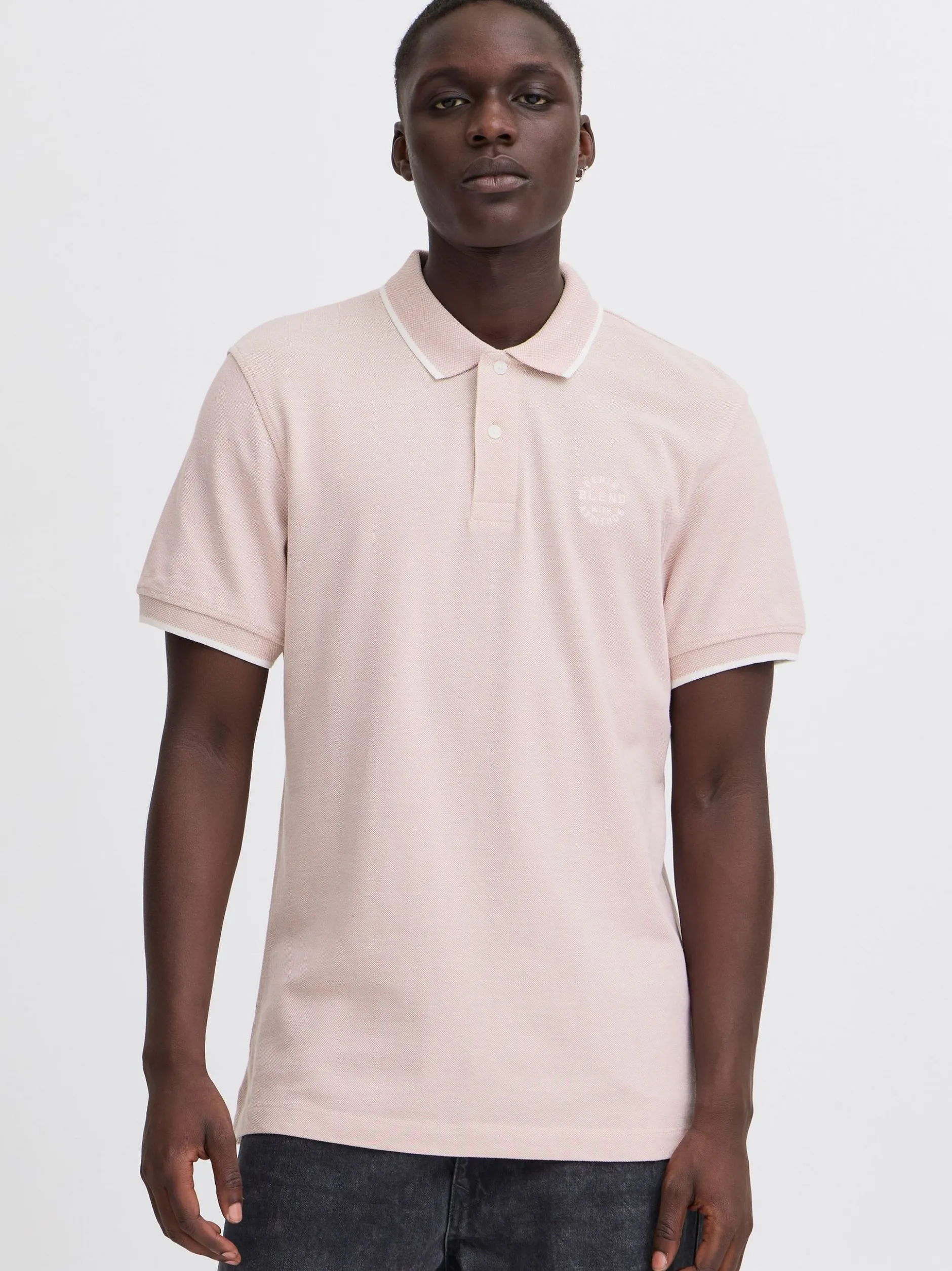 BLEND Herren Poloshirt - BHBhnate in rosa