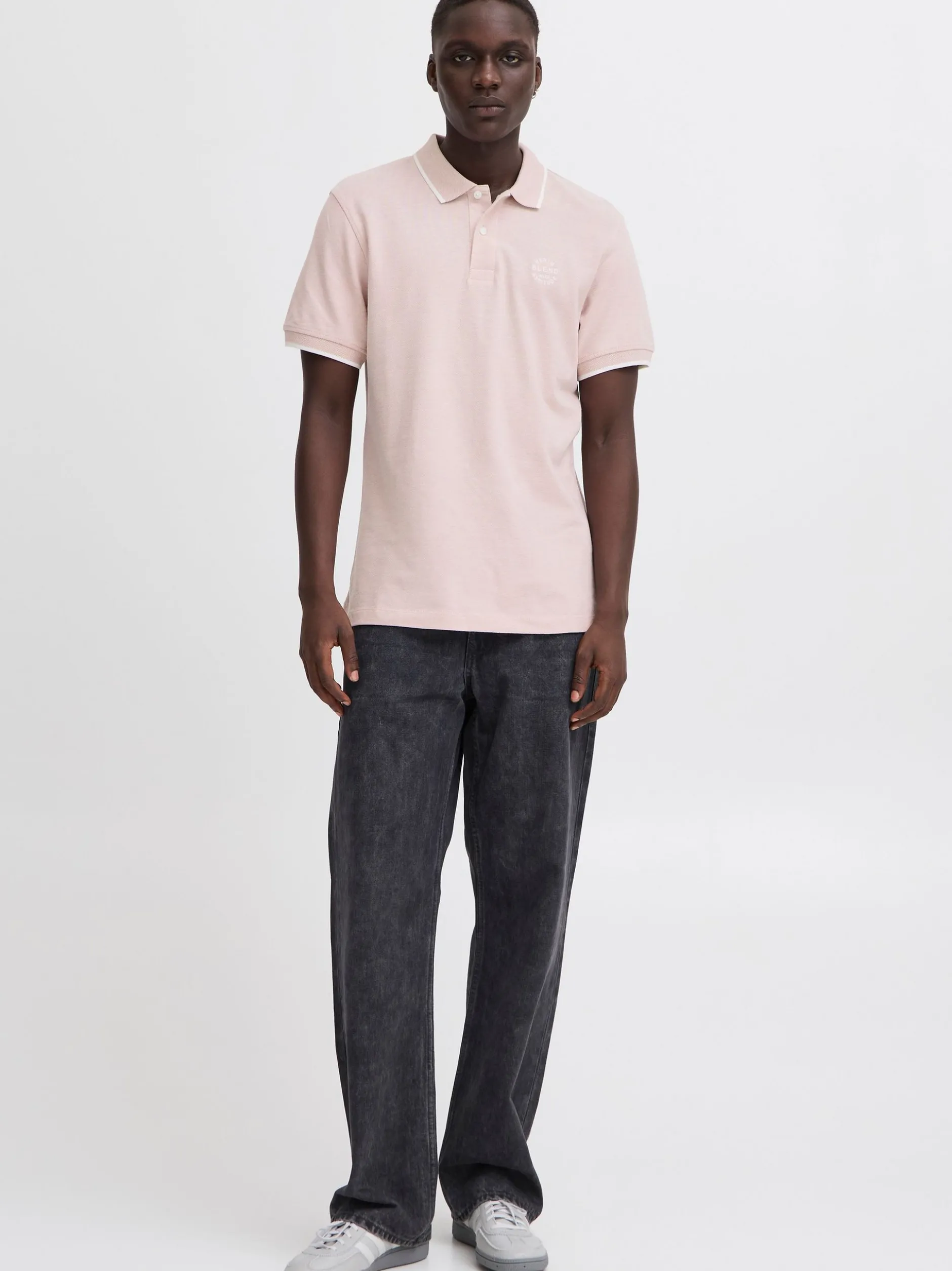 BLEND Herren Poloshirt - BHBhnate in rosa