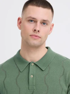 BLEND Herren Poloshirt - BHDuran Knit in grün