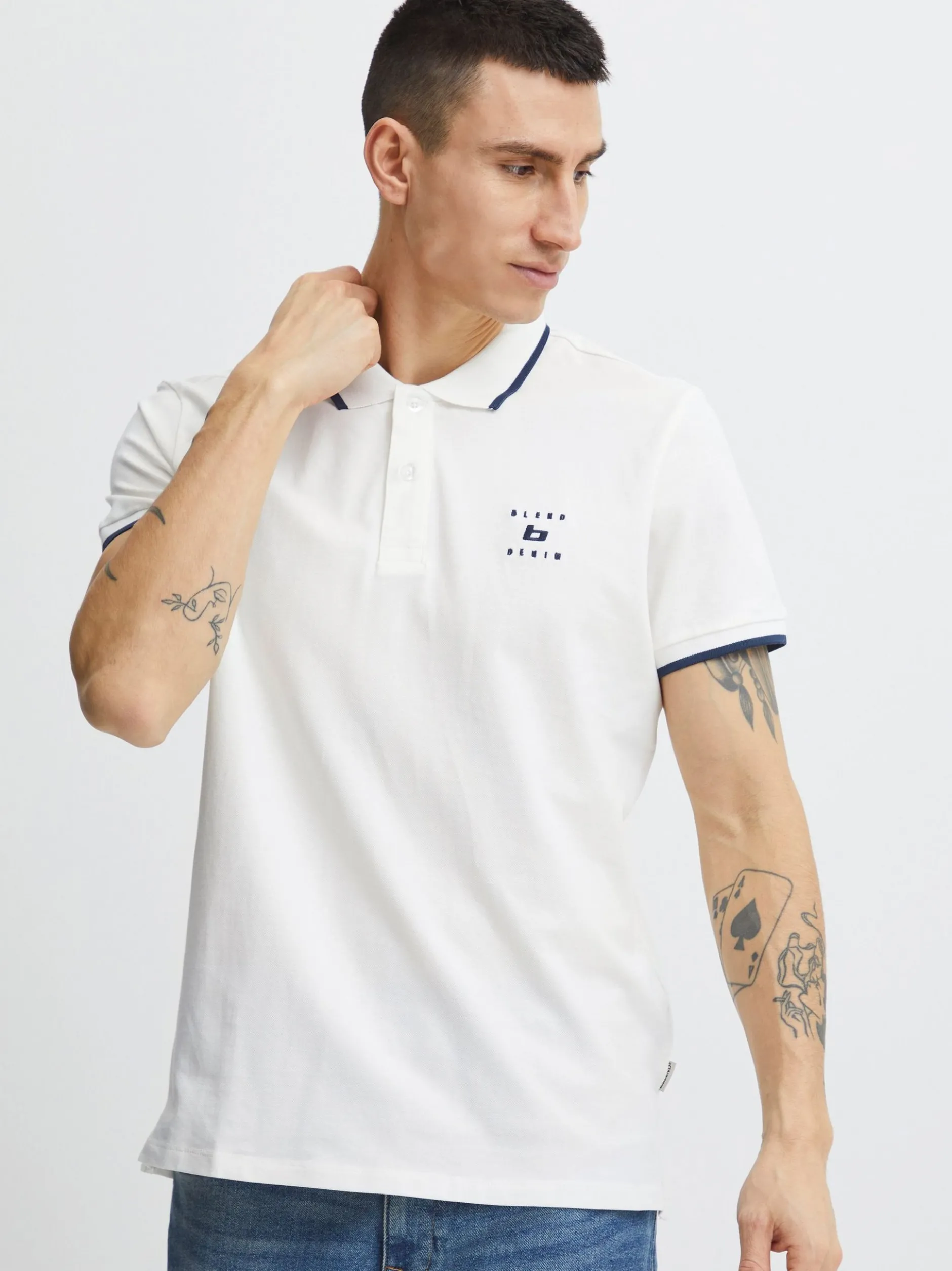 BLEND Herren Poloshirt - BHPolo in weiß