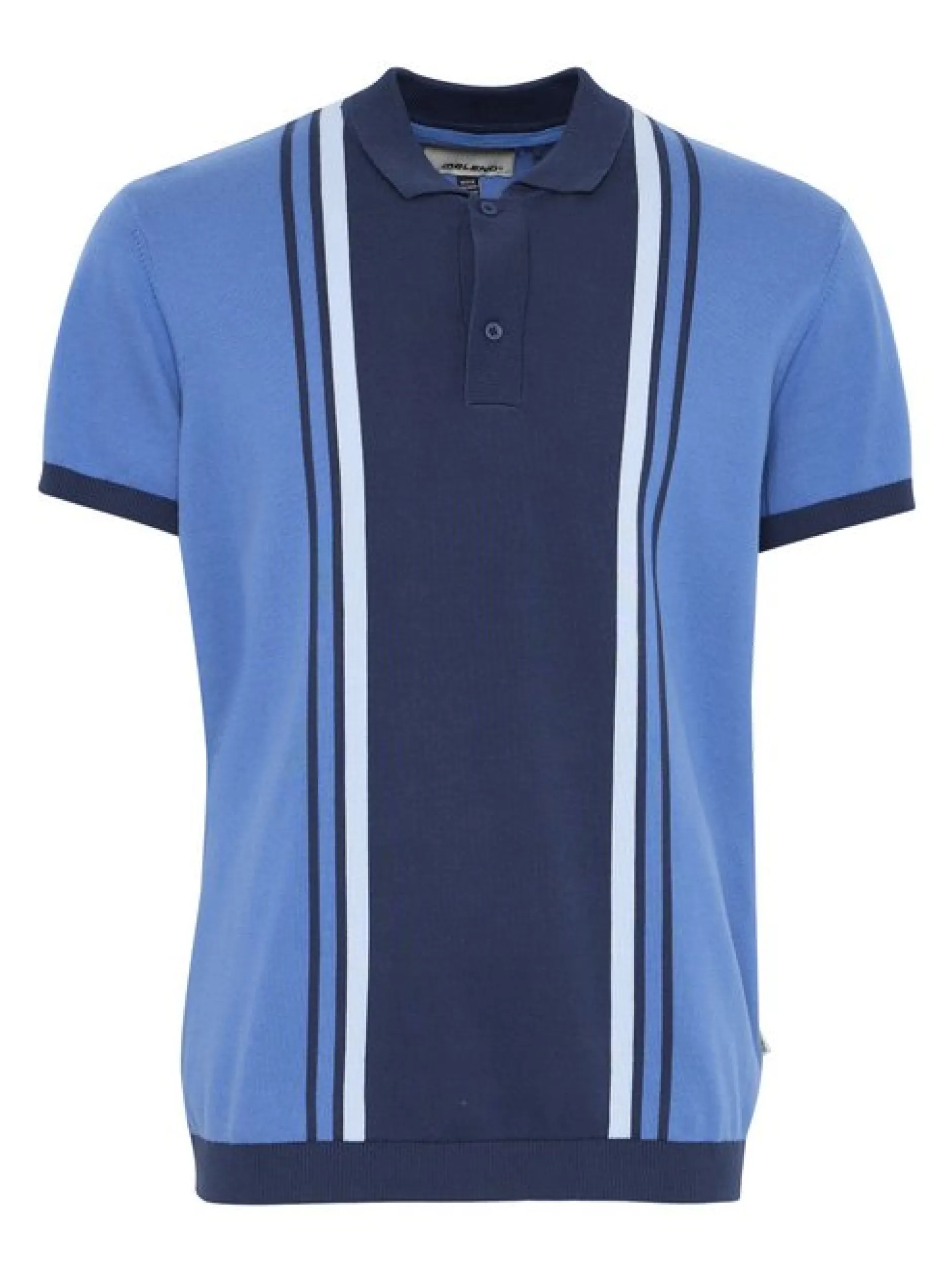 BLEND Herren Poloshirt in blau - Ausschnitt: Polokragen